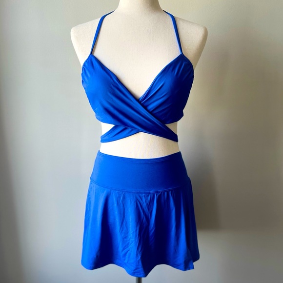 Carmen Marc Valvo Other - NWOT | Carmen Marc Valvo | Bikini Top & Swim Skirt | Blue | Top (S) Bottom (M)